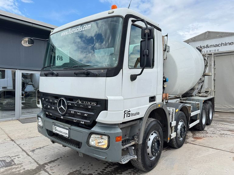 Mercedes-Benz Actros 3241 8x4 mixer 9m3 - Камион миксер за бетон: слика 1 Mercedes-Benz Actros 3241 8x4 mixer 9m3 - Камион миксер за бетон: слика 1