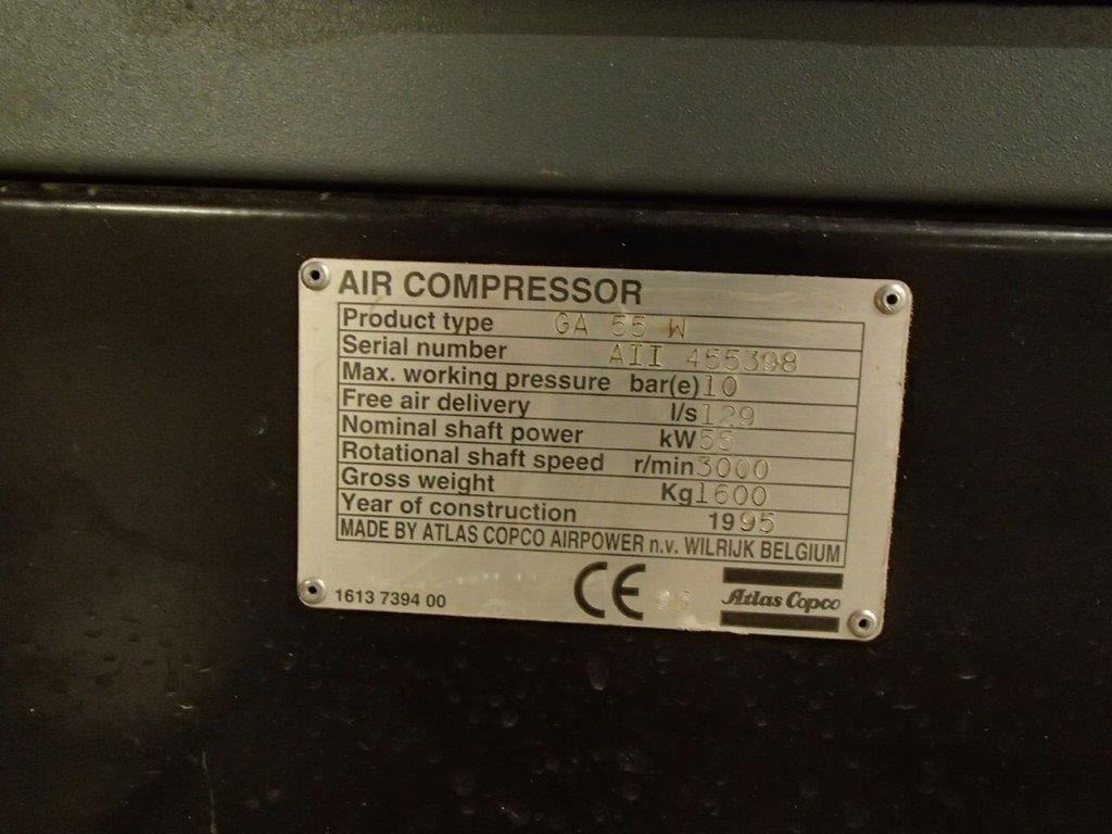 Frequency controlled screw compressor Atlas Copco GA 55 W - Компресор за воздух: слика 2 Frequency controlled screw compressor Atlas Copco GA 55 W - Компресор за воздух: слика 2