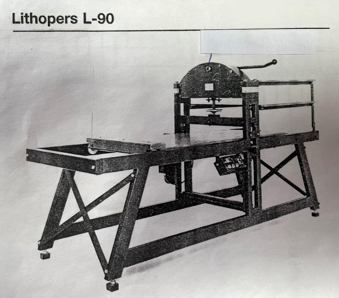Rarity motor driven lithography press Peter van Ginkel model L-90 motor - Опрема за печатење: слика 1 Rarity motor driven lithography press Peter van Ginkel model L-90 motor - Опрема за печатење: слика 1