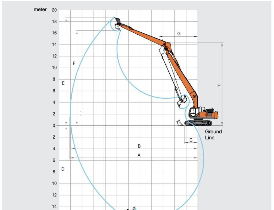 Hitachi ZX350 Long Reach Super Long Front 22 Meters SLF - Багер гасеничар: слика 3 Hitachi ZX350 Long Reach Super Long Front 22 Meters SLF - Багер гасеничар: слика 3