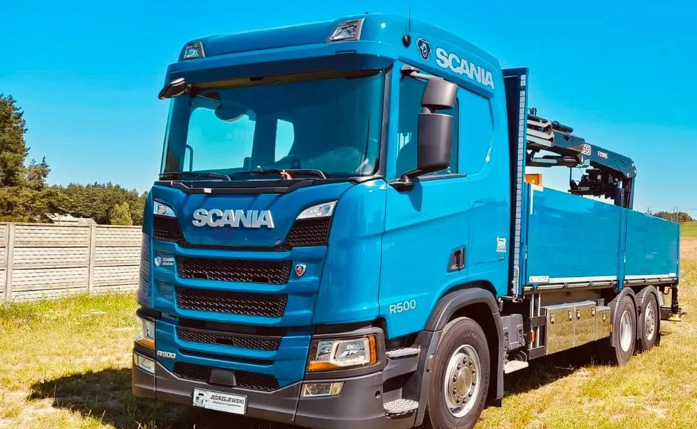 Scania R 500 6x2 z żurawiem Fassi F 215 AS – 2019 – Euro 6 –Retarder -Oś skrętna - Gotowa do pracy! - Камион со кран, Камион со платформа: слика 1 Scania R 500 6x2 z żurawiem Fassi F 215 AS – 2019 – Euro 6 –Retarder -Oś skrętna - Gotowa do pracy! - Камион со кран, Камион со платформа: слика 1