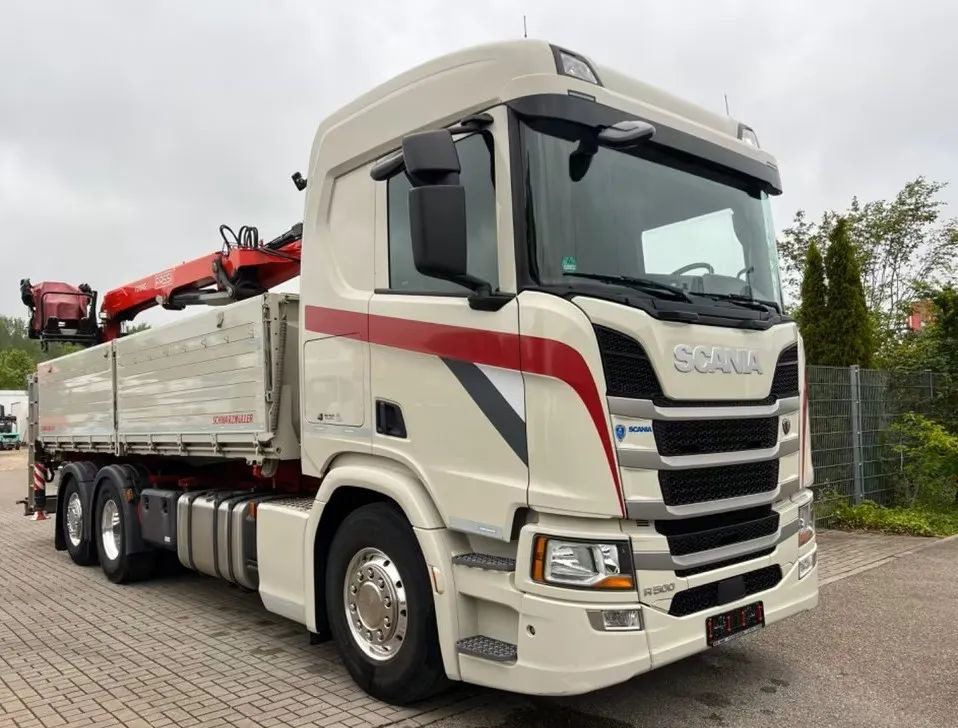 Scania R500 Baustoff / 2-stronna wywrotka Schwarzmüller /HDS Fassi F215 / Euro 6 / Napęd na tylną oś - Кипер, Камион со кран: слика 1 Scania R500 Baustoff / 2-stronna wywrotka Schwarzmüller /HDS Fassi F215 / Euro 6 / Napęd na tylną oś - Кипер, Камион со кран: слика 1
