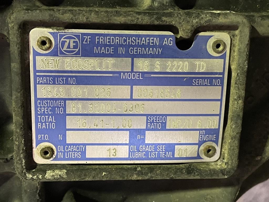 Менувач за Камион MAN TGX ZF ECOSPLITE 16S 2220 TD - RATIO 16,41 - 1,00: слика 7