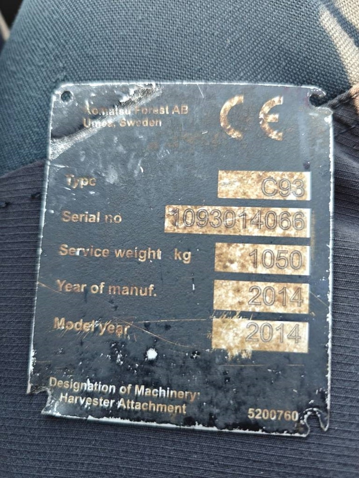 Секач на стебла Komatsu C 93: слика 13 Секач на стебла Komatsu C 93: слика 13