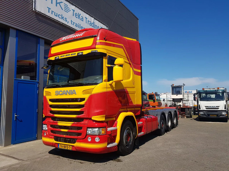 Scania R450 8x2 Topline ADR EX/II, EX/III, FL en AT SCR only - Транспортер на контејнер/ Камион со променливо тело: слика 1 Scania R450 8x2 Topline ADR EX/II, EX/III, FL en AT SCR only - Транспортер на контејнер/ Камион со променливо тело: слика 1