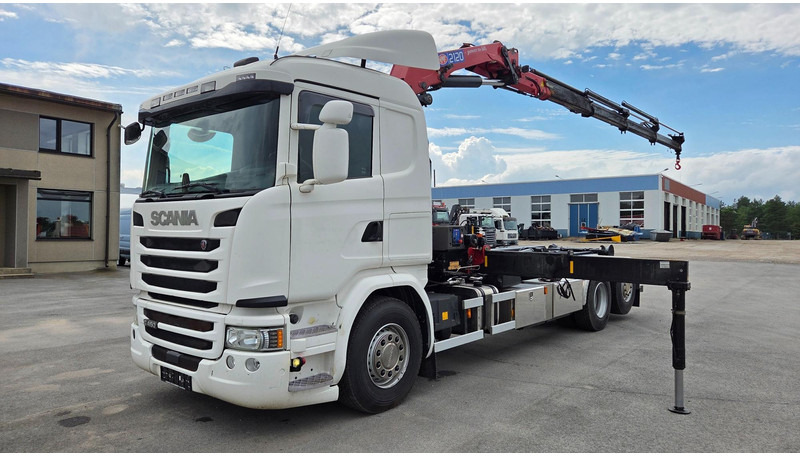 Scania G450 6X2*4 HMF 2120 crane 700 hours - Камион со кука за подигање, Камион со кран: слика 1 Scania G450 6X2*4 HMF 2120 crane 700 hours - Камион со кука за подигање, Камион со кран: слика 1