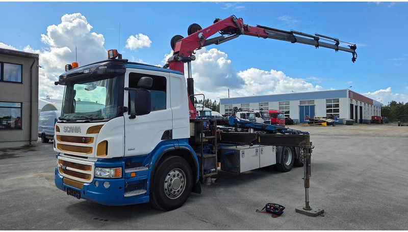 Scania P360 6X2*4 HMF 1720K4 EURO6 - Камион со кабелски систем, Камион со кран: слика 1 Scania P360 6X2*4 HMF 1720K4 EURO6 - Камион со кабелски систем, Камион со кран: слика 1