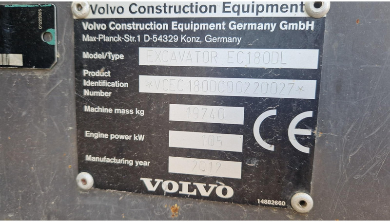 Volvo EC180DL - Багер гасеничар: слика 5 Volvo EC180DL - Багер гасеничар: слика 5