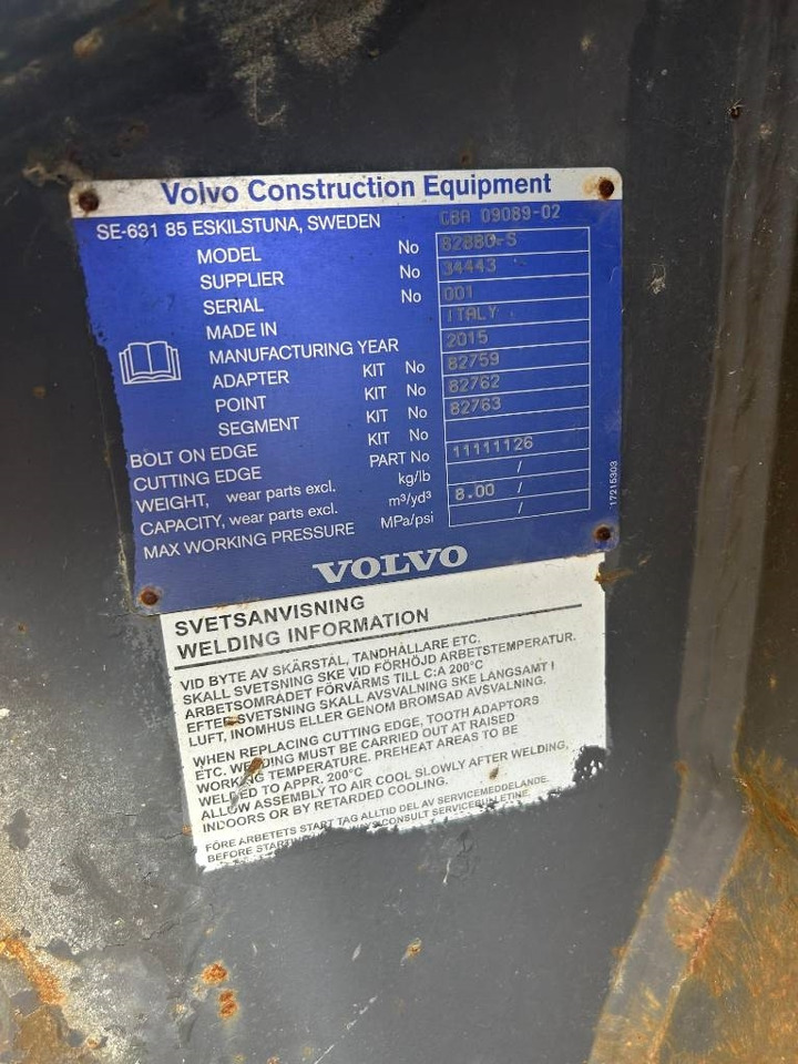 Volvo L350F Rock Bucket (Volvo) - Корпа за Градежна машина: слика 5 Volvo L350F Rock Bucket (Volvo) - Корпа за Градежна машина: слика 5