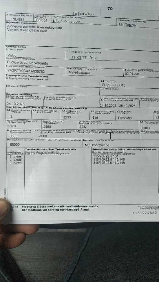 Камион влекач Volvo FH13 6x2 täysilmaveturi: слика 12 Камион влекач Volvo FH13 6x2 täysilmaveturi: слика 12