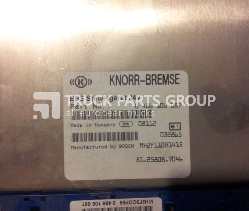 MAN TGA, TGX, Control unit EBS, EDC, ECU, 81258087026, 0486106071, 5/8 control unit - Единица за контрола за Камион: слика 1 MAN TGA, TGX, Control unit EBS, EDC, ECU, 81258087026, 0486106071, 5/8 control unit - Единица за контрола за Камион: слика 1