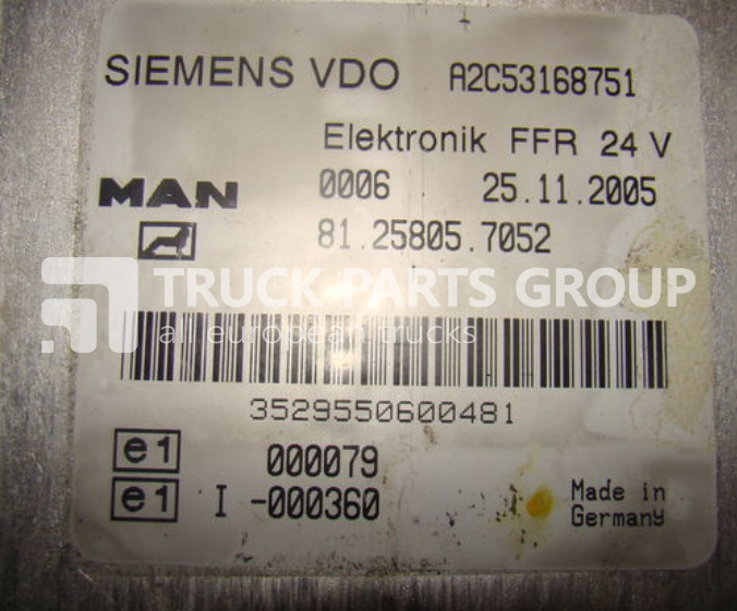 MAN TGA, TGX, ECU, EDC control unit FFR, 81258057052, 81258057054, 8 control unit - Единица за контрола за Камион: слика 2 MAN TGA, TGX, ECU, EDC control unit FFR, 81258057052, 81258057054, 8 control unit - Единица за контрола за Камион: слика 2