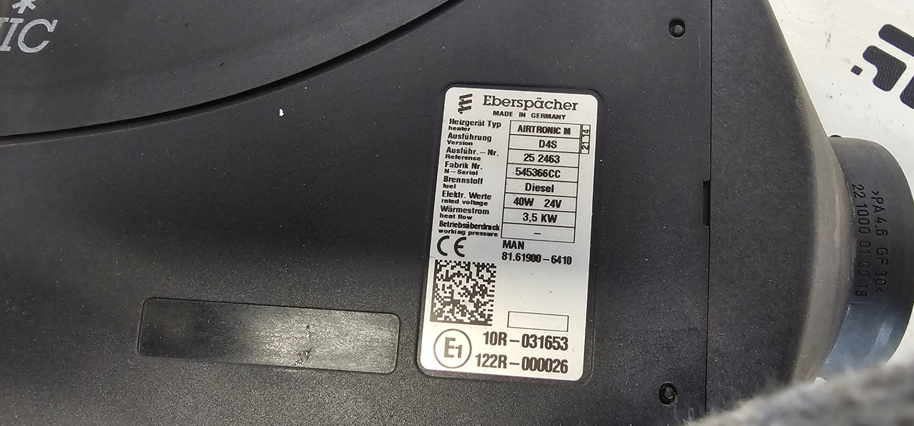 MAN TGS, TGS, TGL, TGM EURO6 emission cab heater, Eberspaecher 81619016201, 81619016169, 81619016168, 81619016161, 81619006410, 252463. - Греење/ Вентилација за Камион: слика 2 MAN TGS, TGS, TGL, TGM EURO6 emission cab heater, Eberspaecher 81619016201, 81619016169, 81619016168, 81619016161, 81619006410, 252463. - Греење/ Вентилација за Камион: слика 2