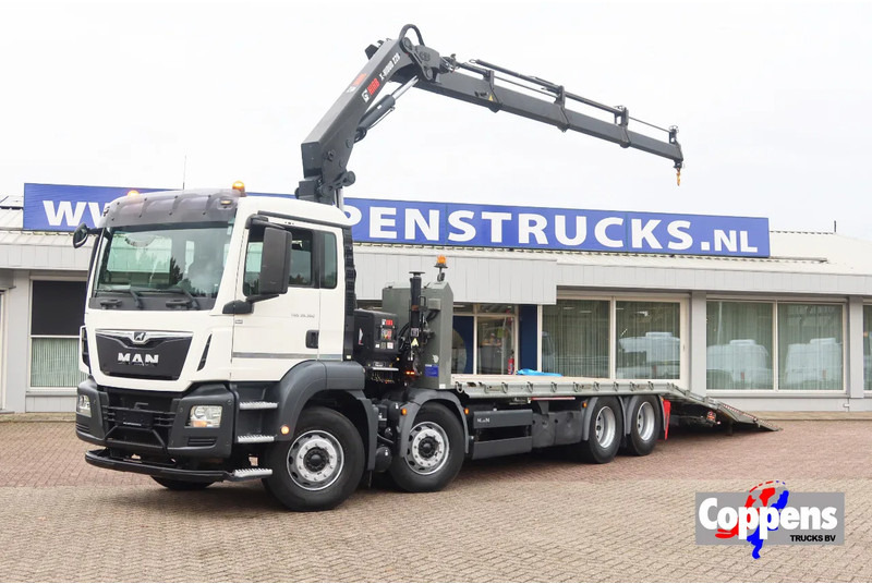 MAN TGS 35.360 Oprijwagen + HIAB 228 E3 Kraan 8x2 - Автотранспортен камион: слика 1 MAN TGS 35.360 Oprijwagen + HIAB 228 E3 Kraan 8x2 - Автотранспортен камион: слика 1