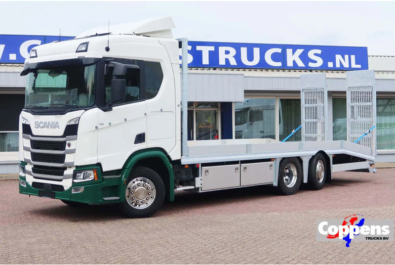 Scania R500 NGS Machinetransport 6x2 Hydralische oprijplaten. Binnenkort leverbaar. - Автотранспортен камион: слика 1 Scania R500 NGS Machinetransport 6x2 Hydralische oprijplaten. Binnenkort leverbaar. - Автотранспортен камион: слика 1