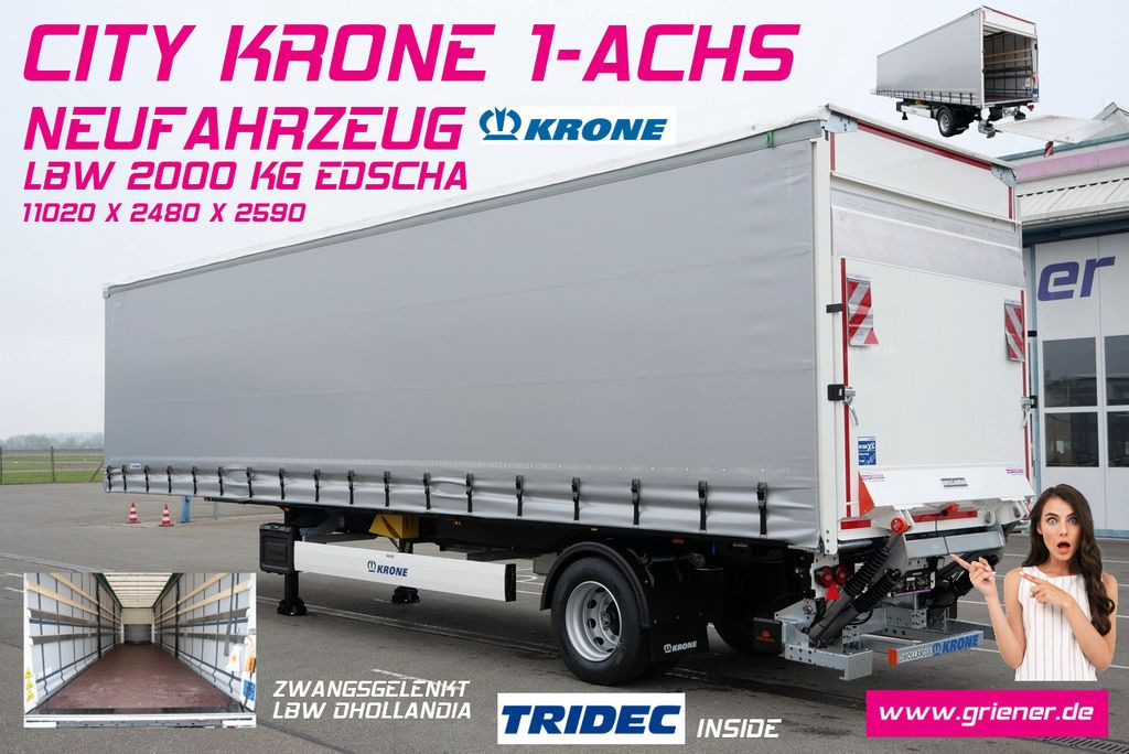 Krone SEP 10 CITY GARDINE KRONE 1-achs TRIDEC LBW Krone SEP 10 CITY GARDINE KRONE 1-achs TRIDEC LBW - Полуприколка со церада: слика 1 Krone SEP 10 CITY GARDINE KRONE 1-achs TRIDEC LBW Krone SEP 10 CITY GARDINE KRONE 1-achs TRIDEC LBW - Полуприколка со церада: слика 1