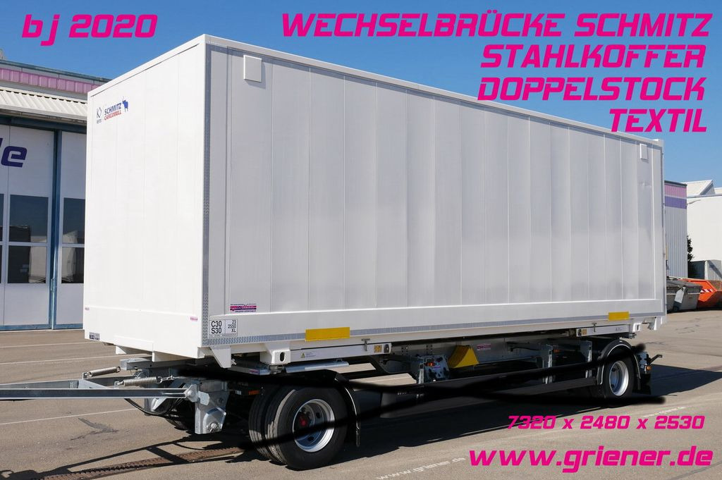 Schmitz Cargobull WKSTG 7,45 /STAHLKOFFER / TEXTIL / DOPPELSTOCK - Приколка сандучар: слика 1 Schmitz Cargobull WKSTG 7,45 /STAHLKOFFER / TEXTIL / DOPPELSTOCK - Приколка сандучар: слика 1