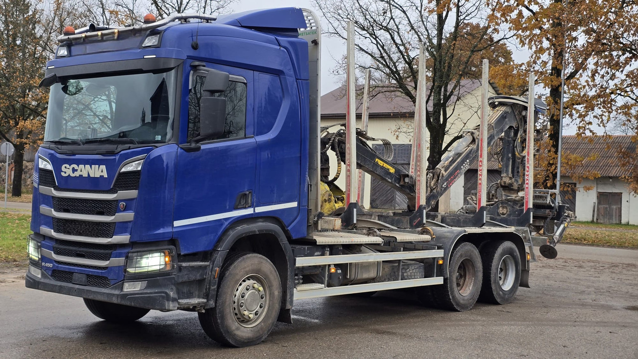 SCANIA R450 - Камион за дрва, Камион со кран: слика 1 SCANIA R450 - Камион за дрва, Камион со кран: слика 1