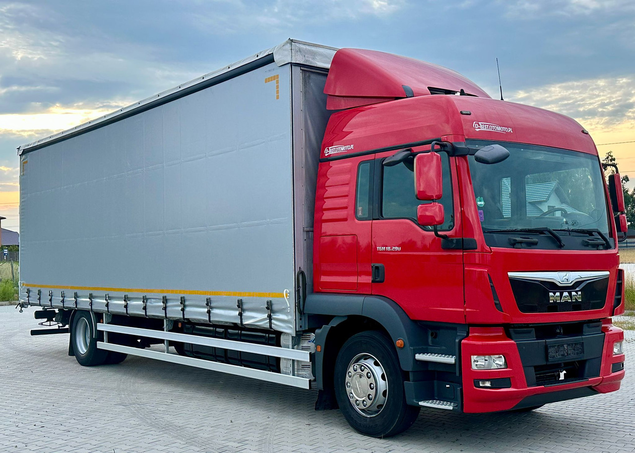 MAN TGM 18.290 / FIRANKA / 22 PALETY / AUTOMAT / EURO 6 / SYPIALKA / ŁADOWNOŚĆ 9 700 - Камион со церада: слика 1 MAN TGM 18.290 / FIRANKA / 22 PALETY / AUTOMAT / EURO 6 / SYPIALKA / ŁADOWNOŚĆ 9 700 - Камион со церада: слика 1