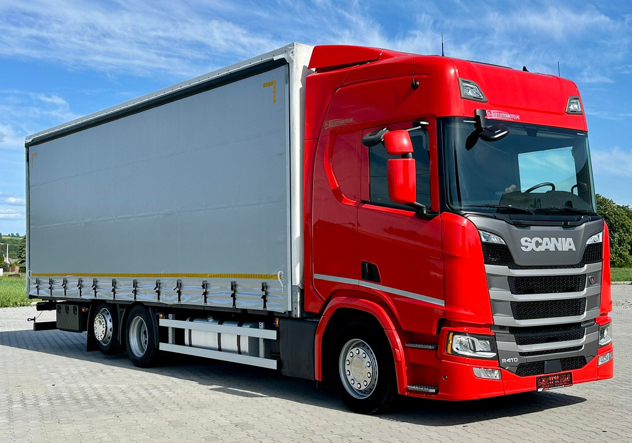 SCANIA R410 / FIRANKA / 21 EUROPALET / 8.5 M DŁUGOŚCI / 6x2 / PODWIESZA - Камион со церада: слика 1 SCANIA R410 / FIRANKA / 21 EUROPALET / 8.5 M DŁUGOŚCI / 6x2 / PODWIESZA - Камион со церада: слика 1
