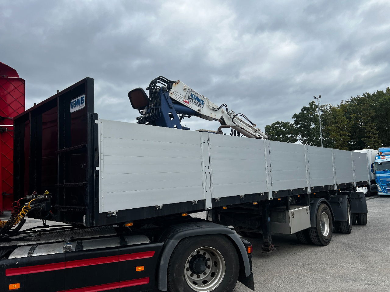 Pacton Stenenoplegger met Kennis 14.000 Kraan, Crane - Полуприколка платформа: слика 1 Pacton Stenenoplegger met Kennis 14.000 Kraan, Crane - Полуприколка платформа: слика 1