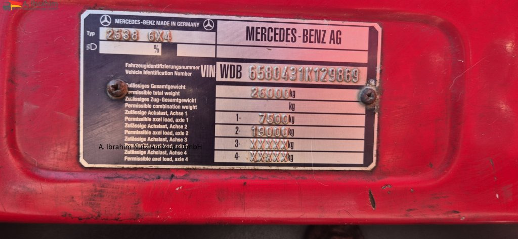 Mercedes-Benz DB 2538 AK 6x4 Meiller Getriebe überholt - Камион со кука за подигање: слика 4 Mercedes-Benz DB 2538 AK 6x4 Meiller Getriebe überholt - Камион со кука за подигање: слика 4