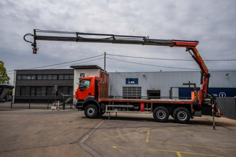 Renault KERAX 380 DXI-6X4+PALFINGER 18 T/m + 4 EXT - Камион со платформа, Камион со кран: слика 1 Renault KERAX 380 DXI-6X4+PALFINGER 18 T/m + 4 EXT - Камион со платформа, Камион со кран: слика 1