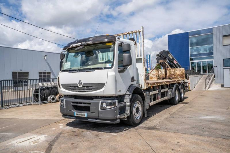 Renault LANDER 340 DXI-6X4+HIAB 14 T/m/3xhydr. - Камион со платформа, Камион со кран: слика 1 Renault LANDER 340 DXI-6X4+HIAB 14 T/m/3xhydr. - Камион со платформа, Камион со кран: слика 1