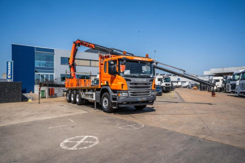 Scania P 410 + PALFINGER PK22002/5 EXT. - Камион со платформа, Камион со кран: слика 2 Scania P 410 + PALFINGER PK22002/5 EXT. - Камион со платформа, Камион со кран: слика 2