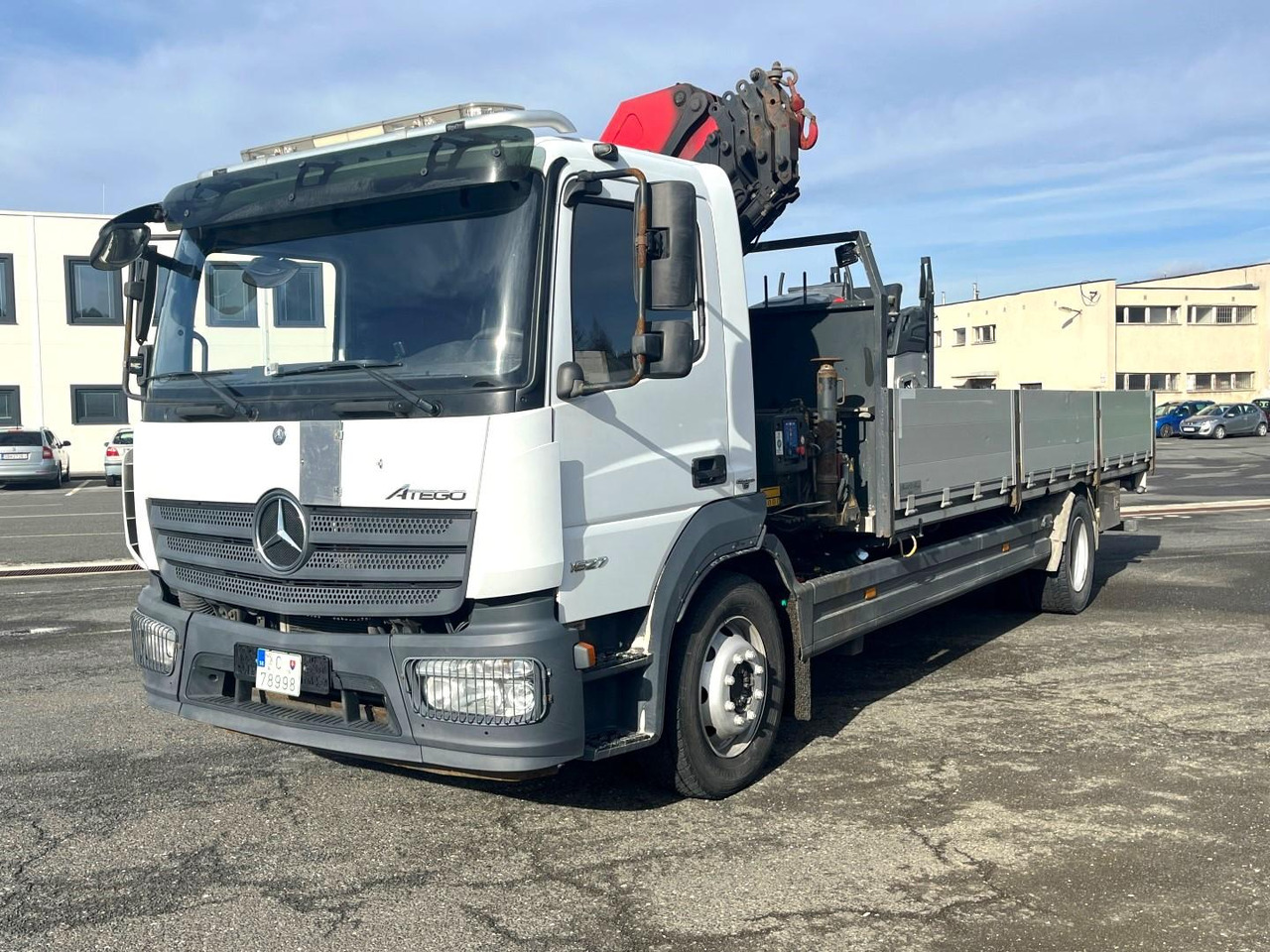 Mercedes truck ATEGO, 1527, Crane HMF 1120 - K5 - Камион со платформа, Камион со кран: слика 3 Mercedes truck ATEGO, 1527, Crane HMF 1120 - K5 - Камион со платформа, Камион со кран: слика 3