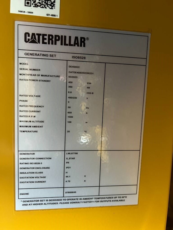 Нов Генераторска поставка CAT DE450GC - 450 kVA Stand-by Generator - DPX-18219: слика 6