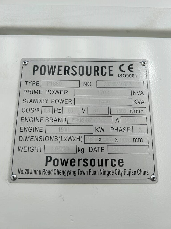 Perkins 4012-46TAG3A - 1.880 kVA Generator - DPX-19824-O - Генераторска поставка: слика 4 Perkins 4012-46TAG3A - 1.880 kVA Generator - DPX-19824-O - Генераторска поставка: слика 4