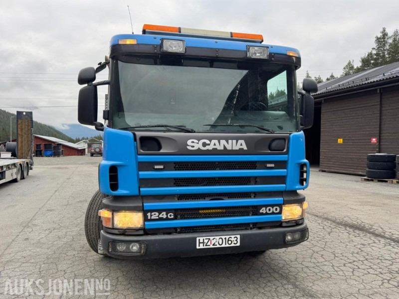 1997 Scania P124 400 kranbil med 3-veis tipp og klype - Камион со кран: слика 3 1997 Scania P124 400 kranbil med 3-veis tipp og klype - Камион со кран: слика 3