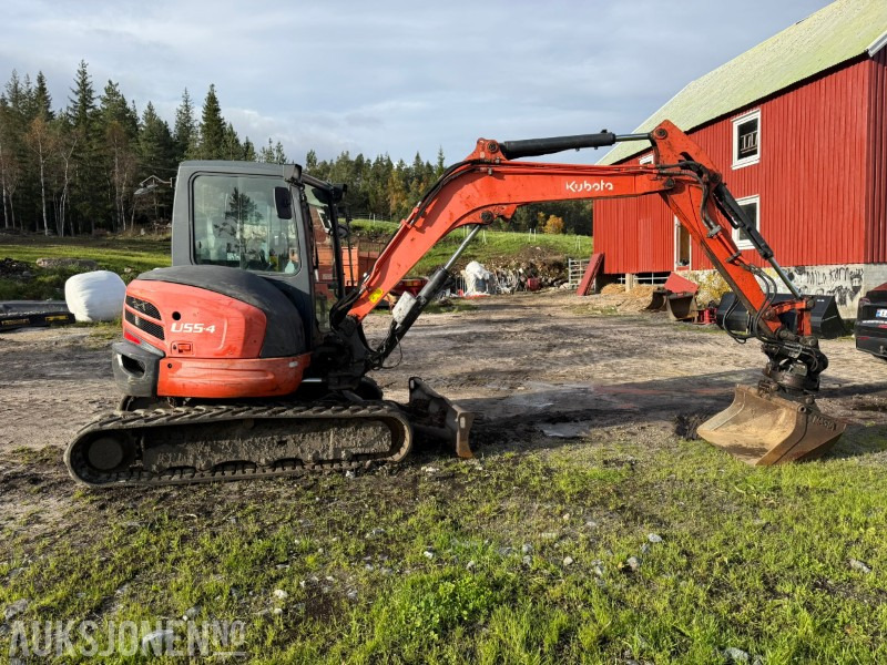 2012 Kubota U55-4 5,5 tonns gravemaskin med Steelwrist rototilt og 2 skuffer - Багер: слика 3 2012 Kubota U55-4 5,5 tonns gravemaskin med Steelwrist rototilt og 2 skuffer - Багер: слика 3
