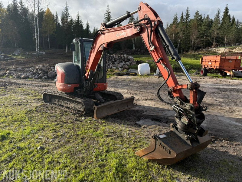 2012 Kubota U55-4 5,5 tonns gravemaskin med Steelwrist rototilt og 2 skuffer - Багер: слика 2 2012 Kubota U55-4 5,5 tonns gravemaskin med Steelwrist rototilt og 2 skuffer - Багер: слика 2