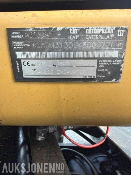 2013 Cat M313D med skjær kun 9.700 arbeidstimer! Indexator Rototilt, NY SERTIFISERT!, NYE DEKK! GRAVESKUFFE + PUSSESKUFFE TOP STAND! - Багер: слика 4 2013 Cat M313D med skjær kun 9.700 arbeidstimer! Indexator Rototilt, NY SERTIFISERT!, NYE DEKK! GRAVESKUFFE + PUSSESKUFFE TOP STAND! - Багер: слика 4