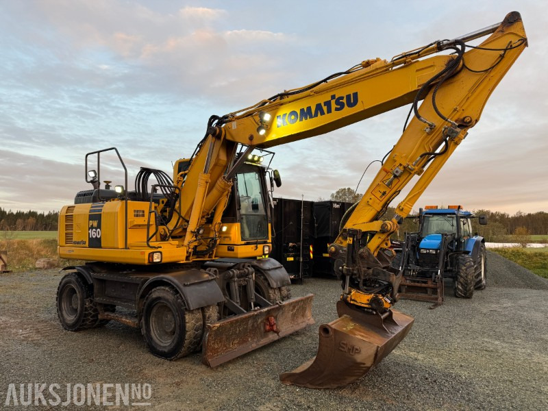 2015 Komatsu PW 160-8 Velutstyrt hjulgraver med Engcon rototilt, Leica GPS og sentralsmøring - Багер: слика 2 2015 Komatsu PW 160-8 Velutstyrt hjulgraver med Engcon rototilt, Leica GPS og sentralsmøring - Багер: слика 2