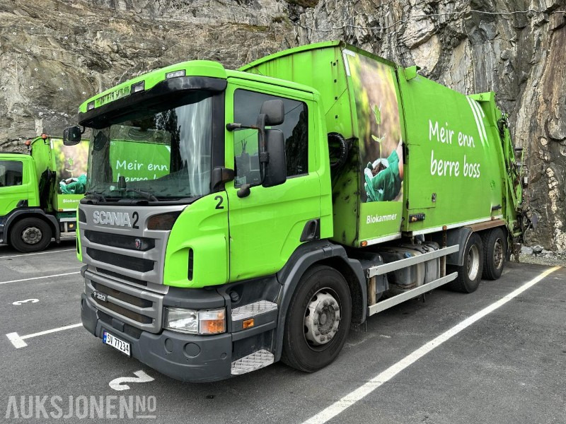 2016 Scania P320 Komprimatorbil - 2 kammer Inkl. biokammer/MTM påbygg/EU ok, 288978km - Камион за ѓубре: слика 1 2016 Scania P320 Komprimatorbil - 2 kammer Inkl. biokammer/MTM påbygg/EU ok, 288978km - Камион за ѓубре: слика 1