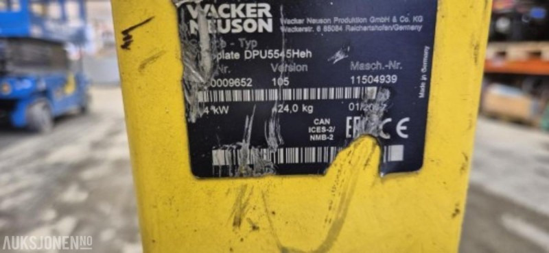2017 Wacker Neuson DPU5545Heh Vibroplate - Ваљак: слика 4 2017 Wacker Neuson DPU5545Heh Vibroplate - Ваљак: слика 4
