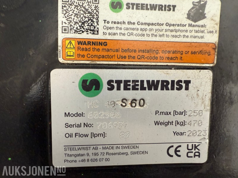 Градежна опрема 2023 Steelwrist HC40-S60 Markvibrator: слика 7