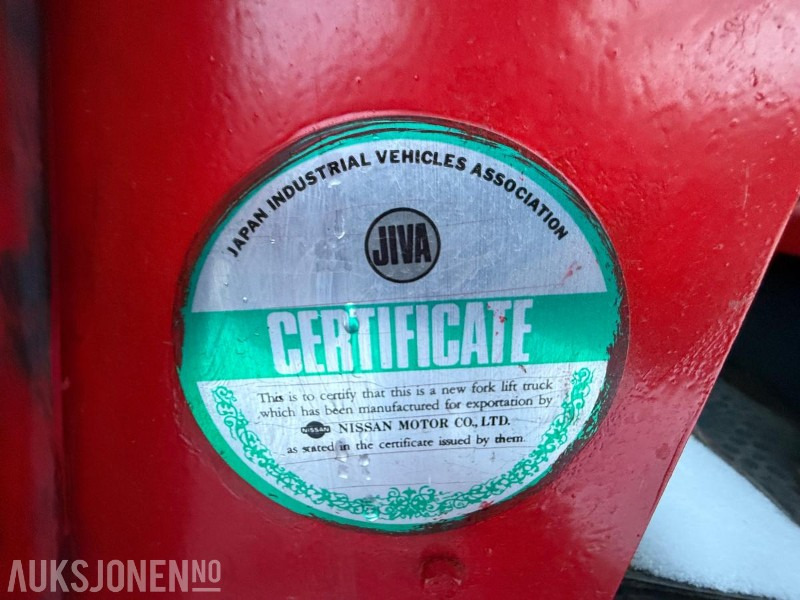 Опрема за ракување со материјали 2003 Nissan VF05H70U Motvektstruck - 7 Tonn løftevekt - Nye batteri - 9578T: слика 22