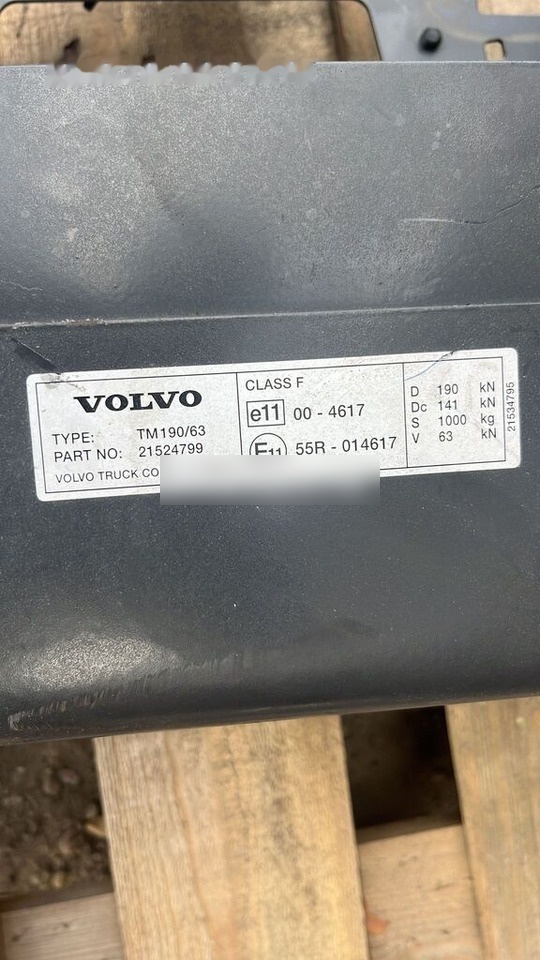 Volvo TRAVERSA type tm 190/63 CODE 21524799 truck - Спојка на петто тркало за Камион: слика 2 Volvo TRAVERSA type tm 190/63 CODE 21524799 truck - Спојка на петто тркало за Камион: слика 2