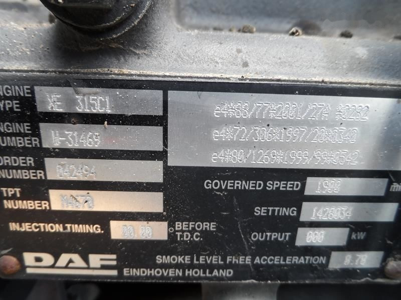 DAF XE315C 430 E3 DAF XF 95 - Мотор за Камион: слика 4 DAF XE315C 430 E3 DAF XF 95 - Мотор за Камион: слика 4