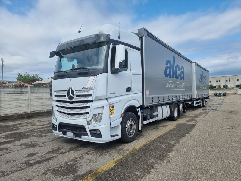 MERCEDES ACTROS MOTRICE + BIGA ACTROS 26.45 - Камион со церада: слика 1 MERCEDES ACTROS MOTRICE + BIGA ACTROS 26.45 - Камион со церада: слика 1