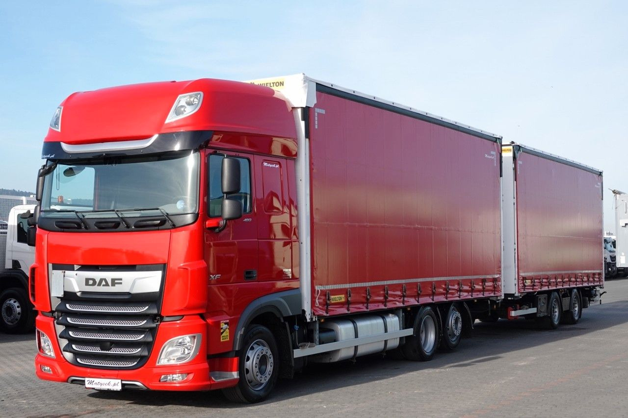 DAF XF 480 / ZESTAW TANDEM / 120 M3 / PRZEJAZDOWY / - Камион со церада: слика 2 DAF XF 480 / ZESTAW TANDEM / 120 M3 / PRZEJAZDOWY / - Камион со церада: слика 2
