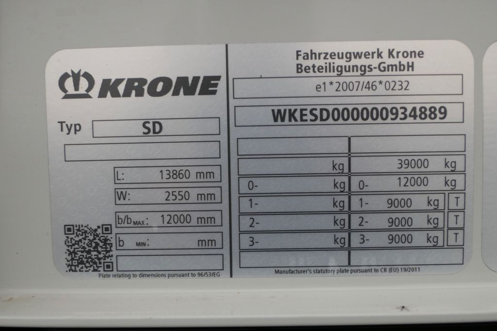 Полуприколка со церада Krone FIRANKA STANDARD / 2020 ROK / OŚ PODNOSZONA: слика 19