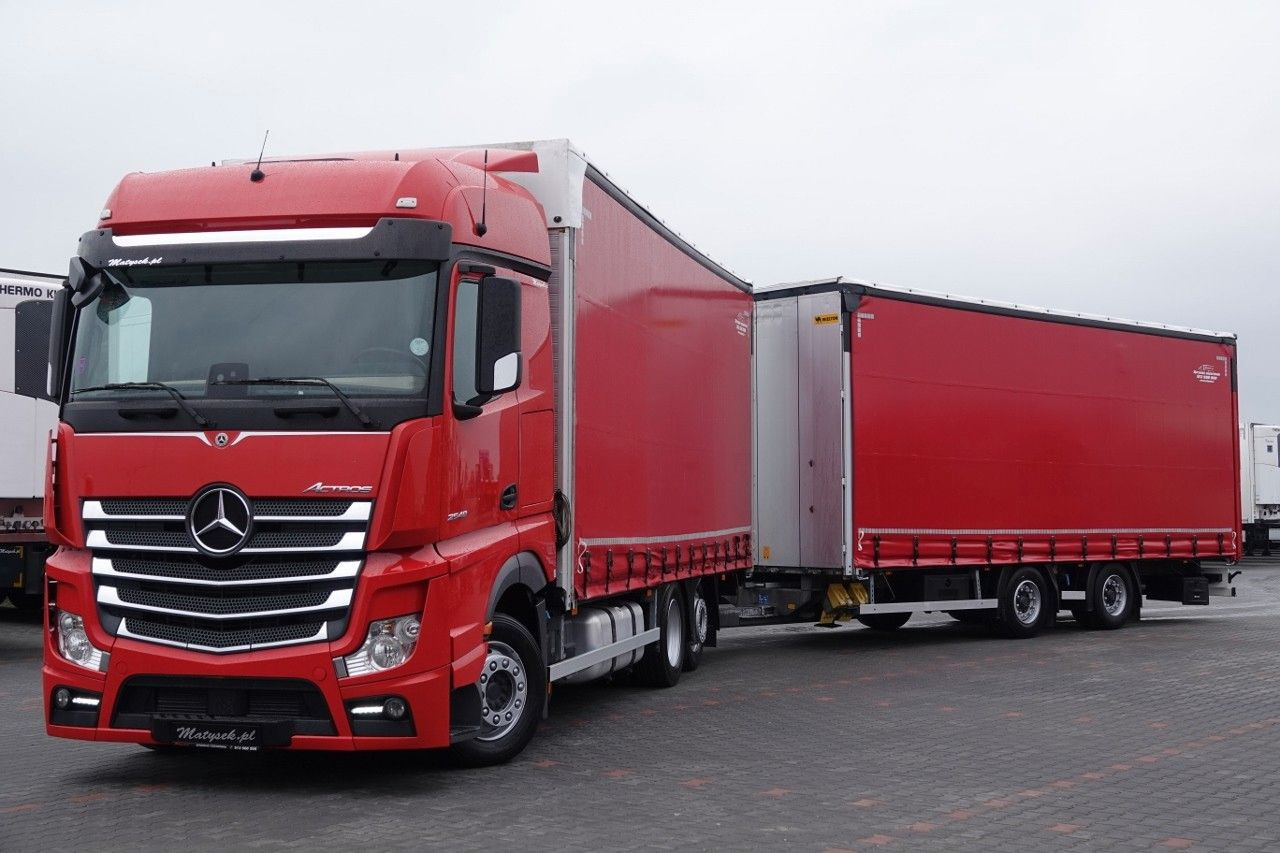 Mercedes-Benz ACTROS 2548 / ZESTAW TANDEM 120 M3 / PRZEJAZDOWY - Камион со церада: слика 1 Mercedes-Benz ACTROS 2548 / ZESTAW TANDEM 120 M3 / PRZEJAZDOWY - Камион со церада: слика 1
