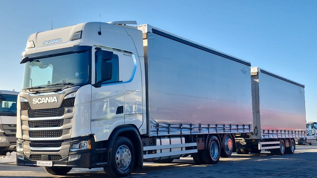 Scania S 450 / ZESTAW TANDEM / 120 M3 / I-PARK COOL - Камион со церада: слика 1 Scania S 450 / ZESTAW TANDEM / 120 M3 / I-PARK COOL - Камион со церада: слика 1