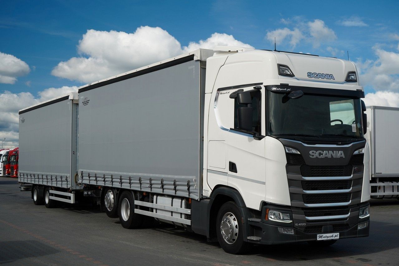 Scania S 450 / ZESTAW TANDEM / 120 M3 / I-PARK COOL Scania S 450 / ZESTAW TANDEM / 120 M3 / PO KONTRAKCIE S - Камион со церада: слика 1 Scania S 450 / ZESTAW TANDEM / 120 M3 / I-PARK COOL Scania S 450 / ZESTAW TANDEM / 120 M3 / PO KONTRAKCIE S - Камион со церада: слика 1