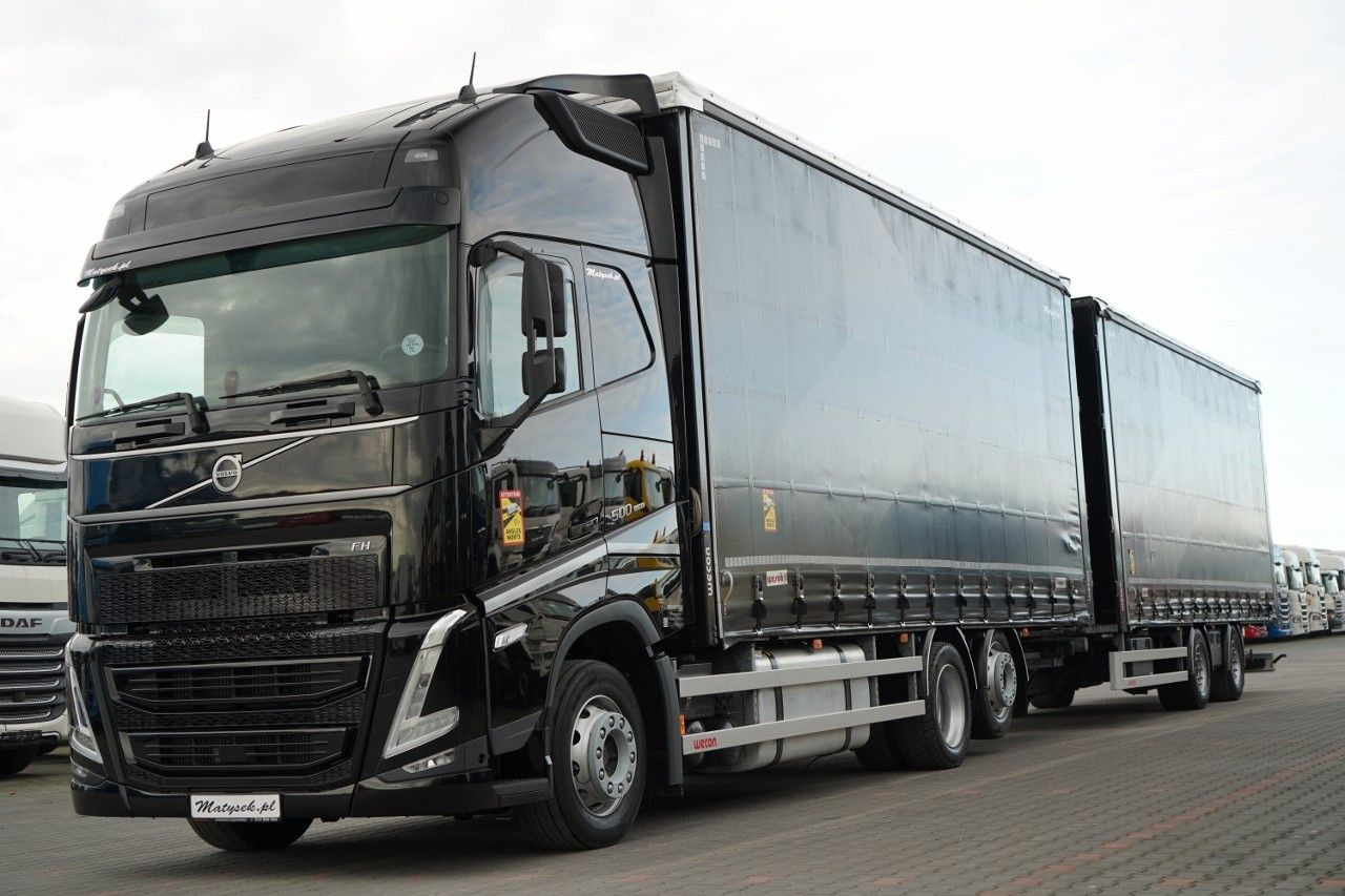 Volvo FH 500 / I-SAVE / XL / ZESTAW TANDEM PRZEJAZDOWY - Камион со церада: слика 1 Volvo FH 500 / I-SAVE / XL / ZESTAW TANDEM PRZEJAZDOWY - Камион со церада: слика 1